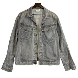 Vintage ACA Joe Stone Washed Denim Trucker Jacket 80s Made in Japan Mens - L